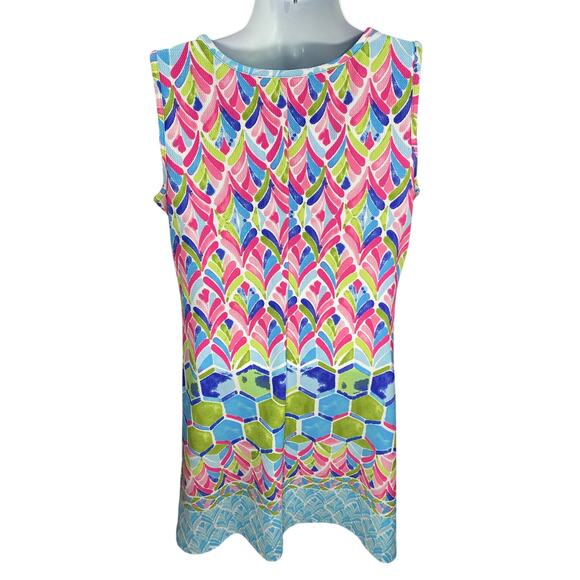 Ronni Nicole Sleeveless Dress – Multicolor Diamond/Floral Print – Size L - Picture 2 of 9
